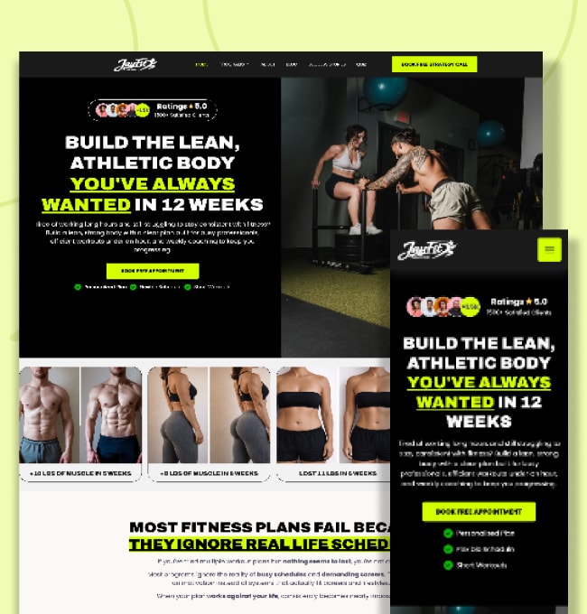 Jayfit Coaching Website Mockup