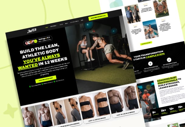 Jayfit Coaching website mockup